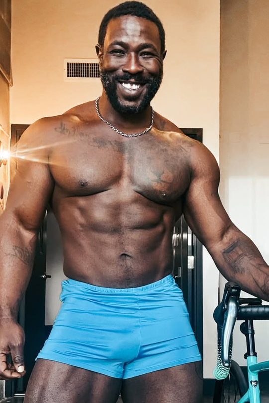 2.5" Side Split Booty Shorts - Blue