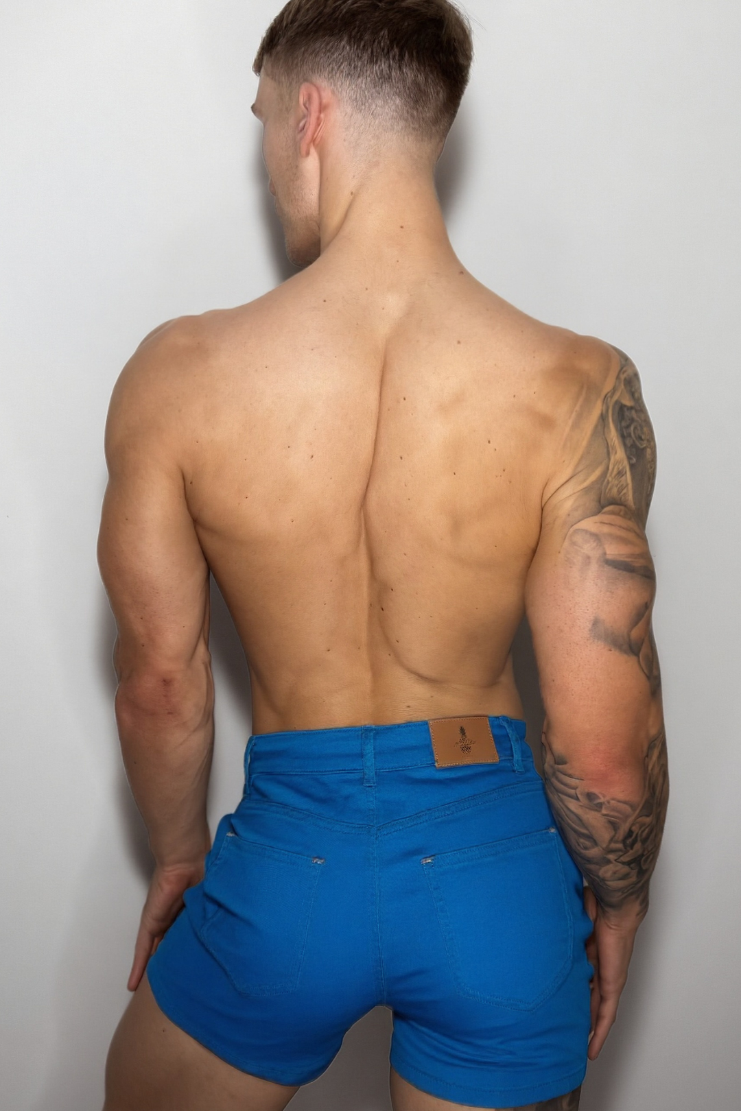 Men's Color Pop 3.5'' Denim Shorts - Cyan Blue