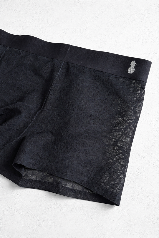 Geo-Mesh Seamless Boxers-  Charcoal Black