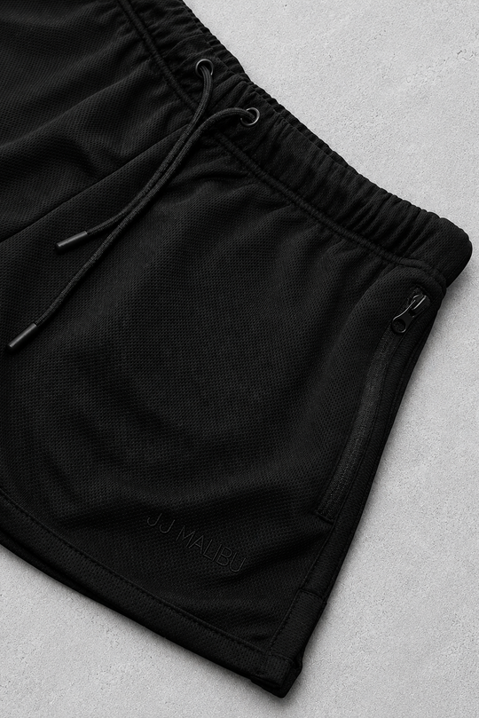 For-the-Night 2" Gym Short Shorts with Drawstring - All Black