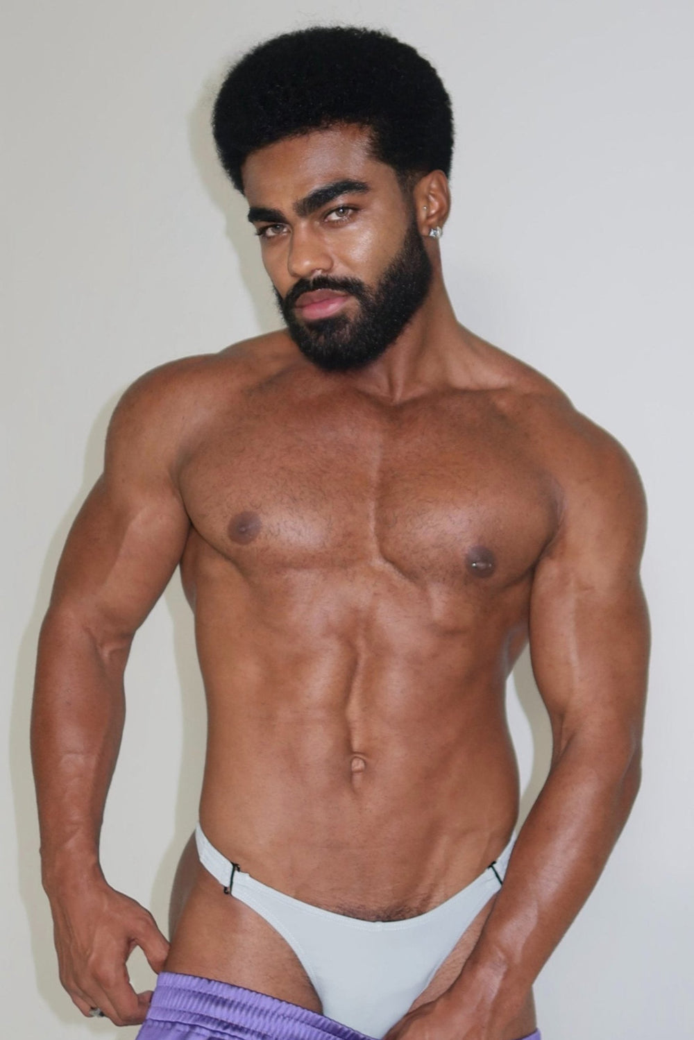 Voyage Low-Cut Swim Bikini Briefs for Men - Pale Grey