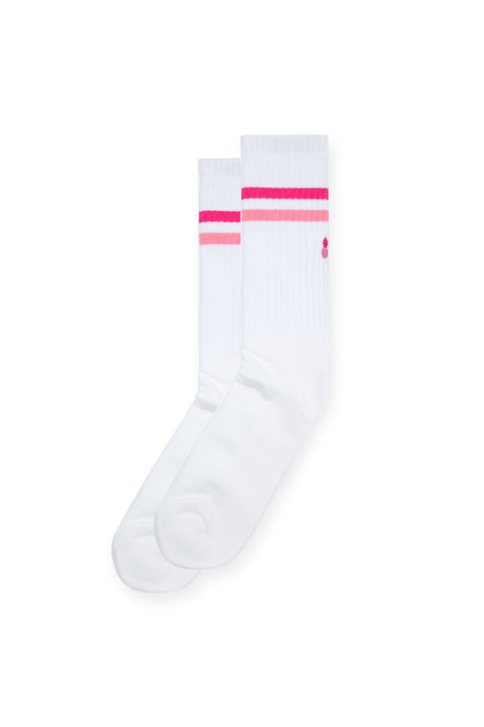 Banded High Socks - Strawberry Stripes