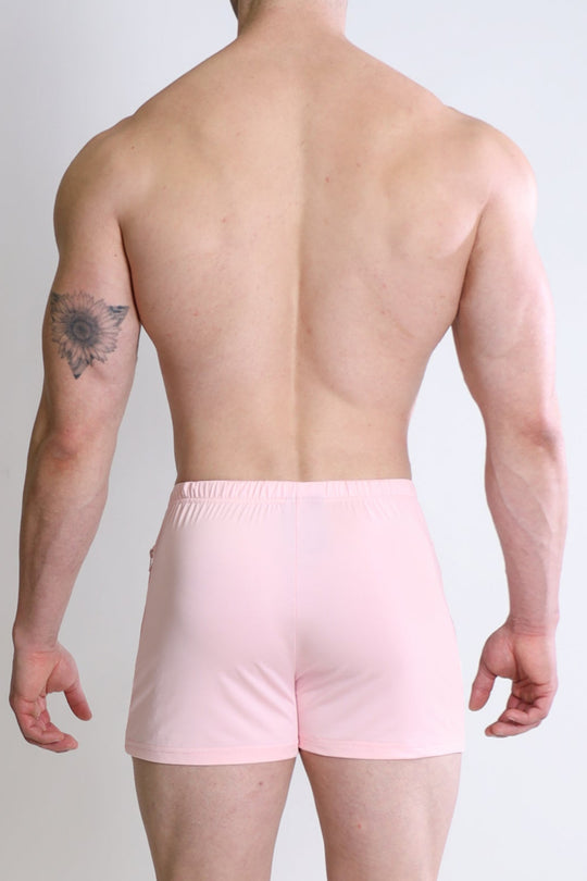 Karma 2" Short Shorts with Zipper Pockets - Baby Pink