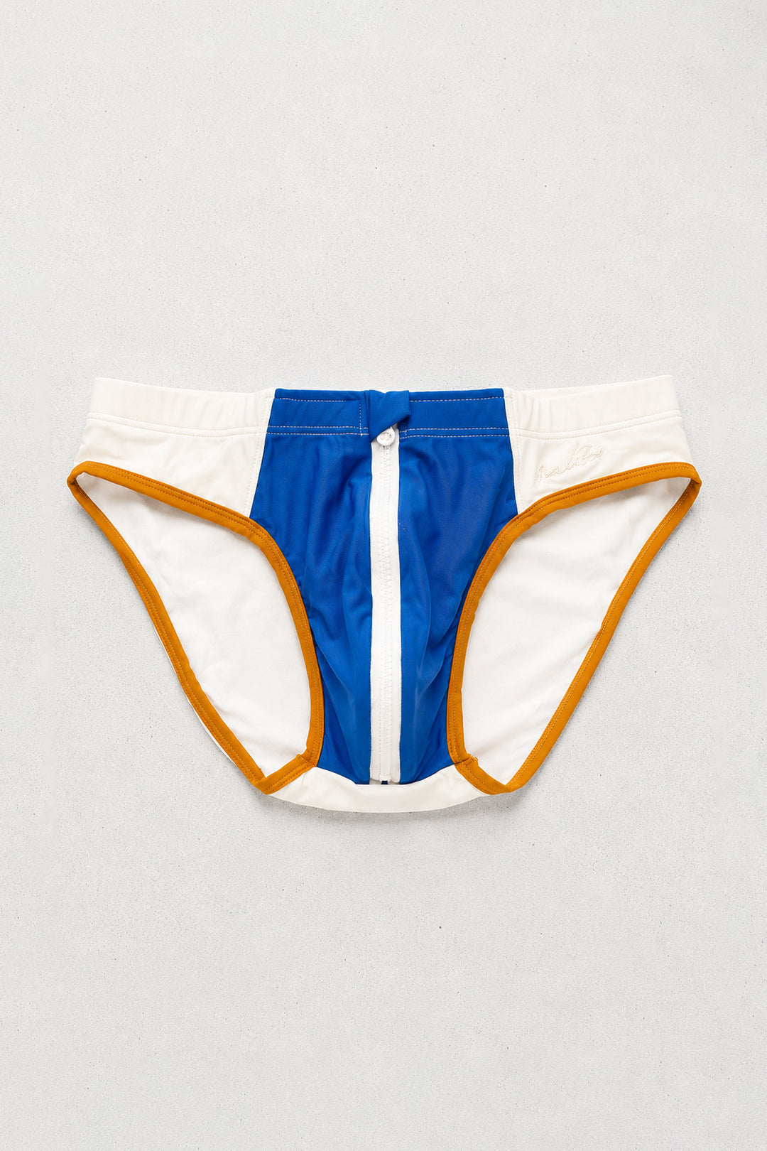 Unzip Me Swim Briefs - White Colorblock