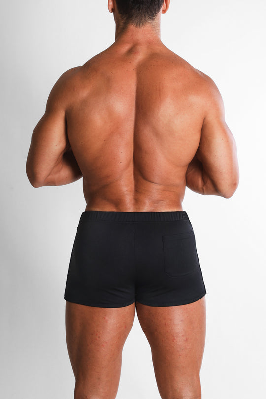 For-the-Night 2" Gym Short Shorts with Drawstring - Obsidian Black