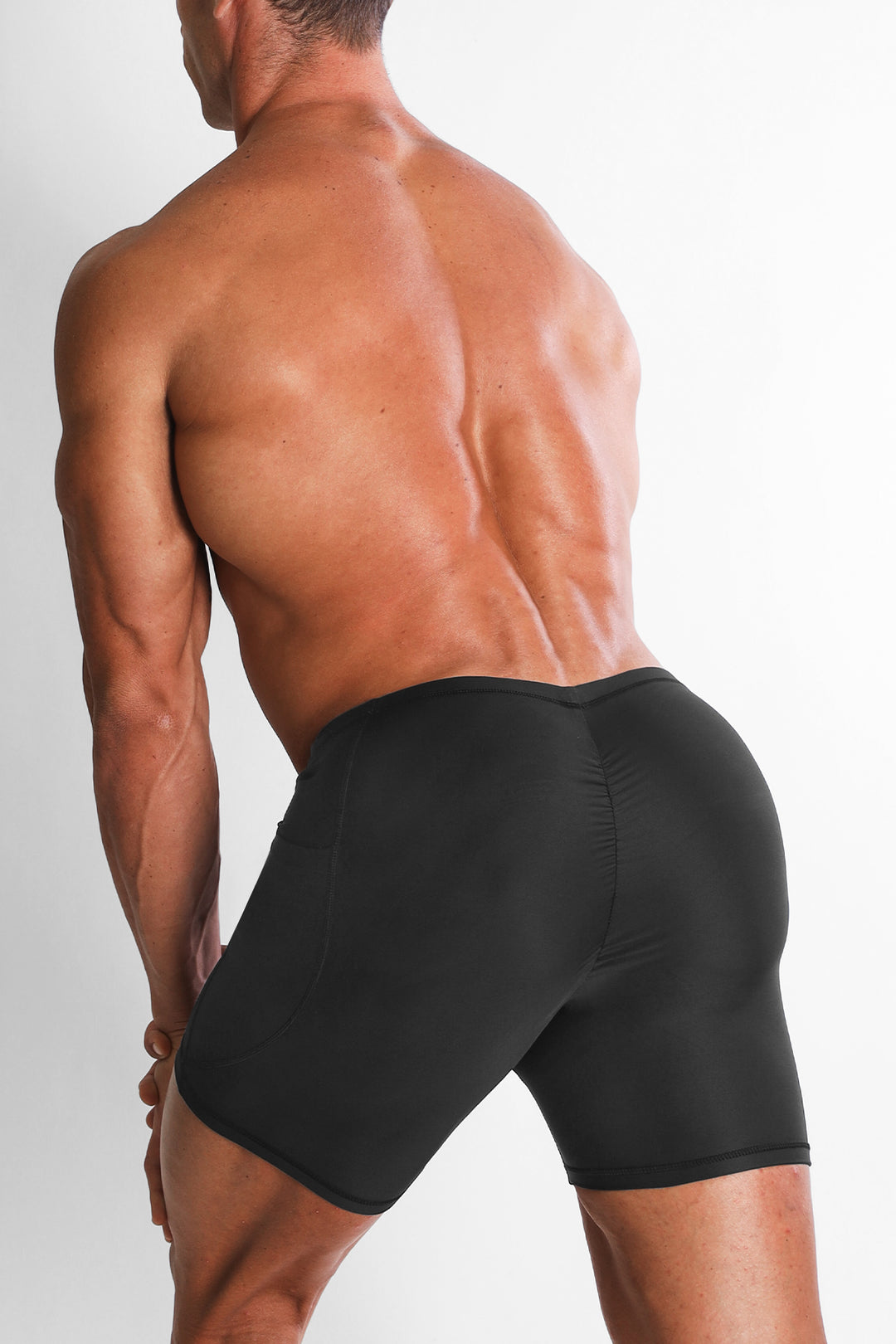 Lustrous Scrunch-Butt 4.5" Bike Shorts - Onyx Black