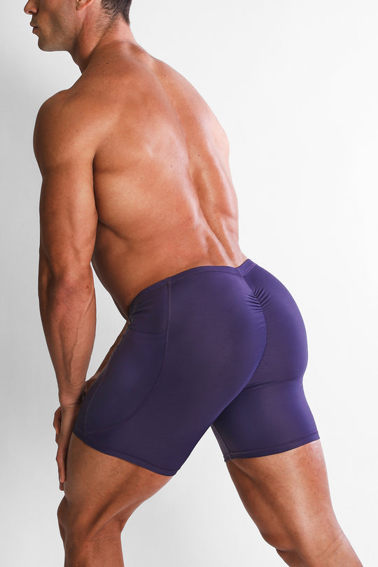 Lustrous Scrunch-Butt 4.5" Bike Shorts - Sugar Plum