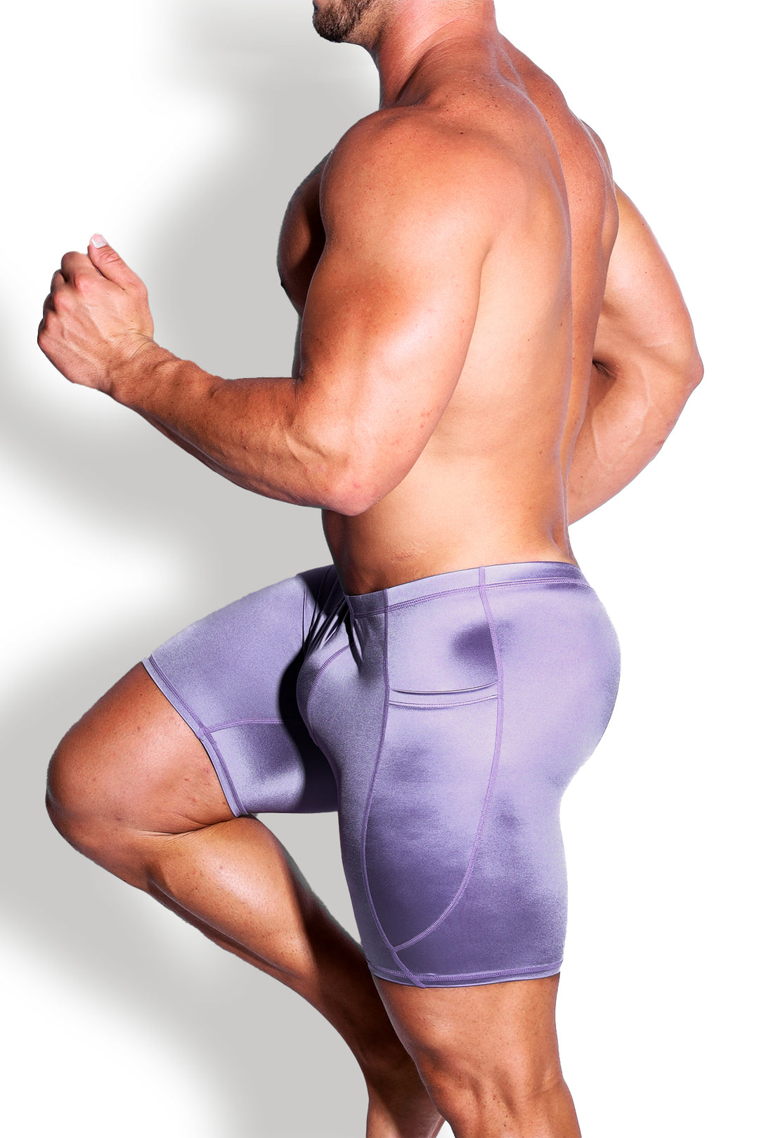 Lustrous Scrunch-Butt 6.5" Bike Shorts - Lavender