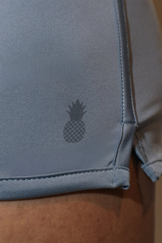 2" Side Split Booty Shorts - Glacier Grey