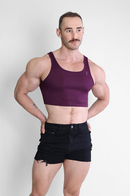 JJ Dry-Cool Crop Tank Top- Purple