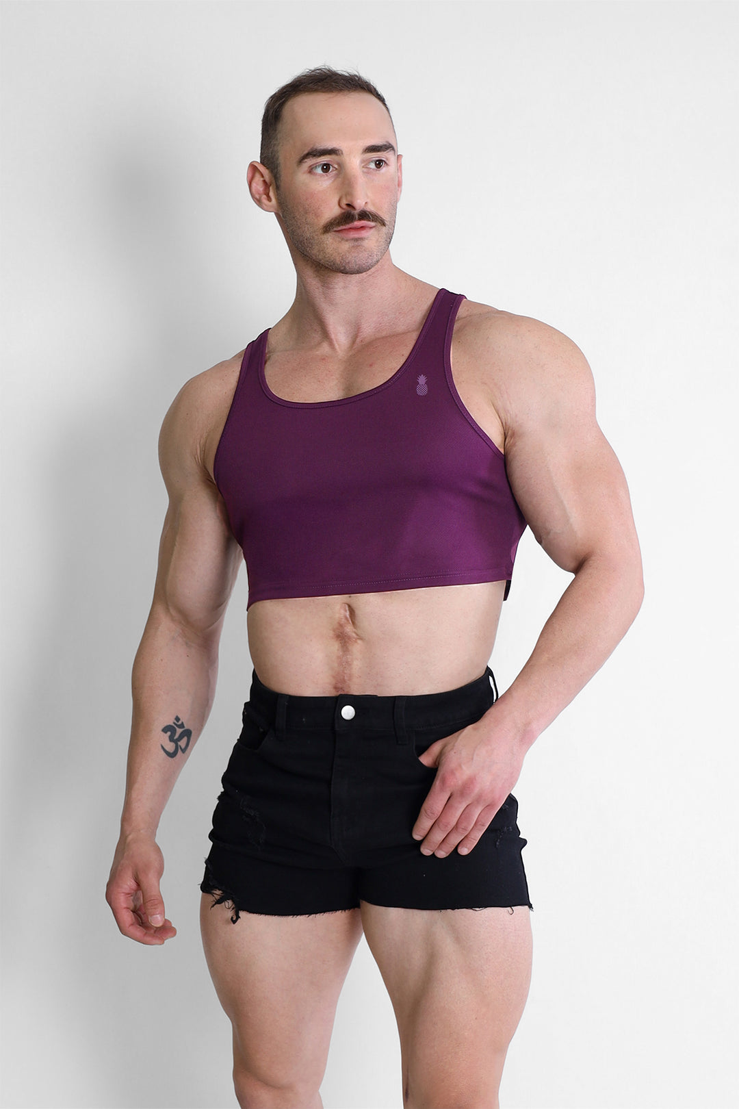 JJ Dry-Cool Crop Tank Top- Purple