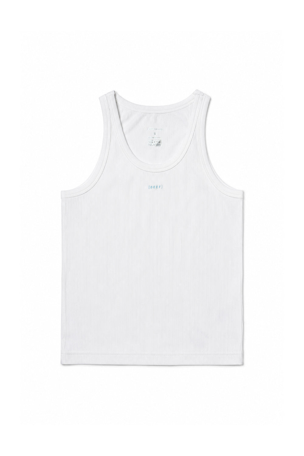 Slim Rib Knit Tank Top - White