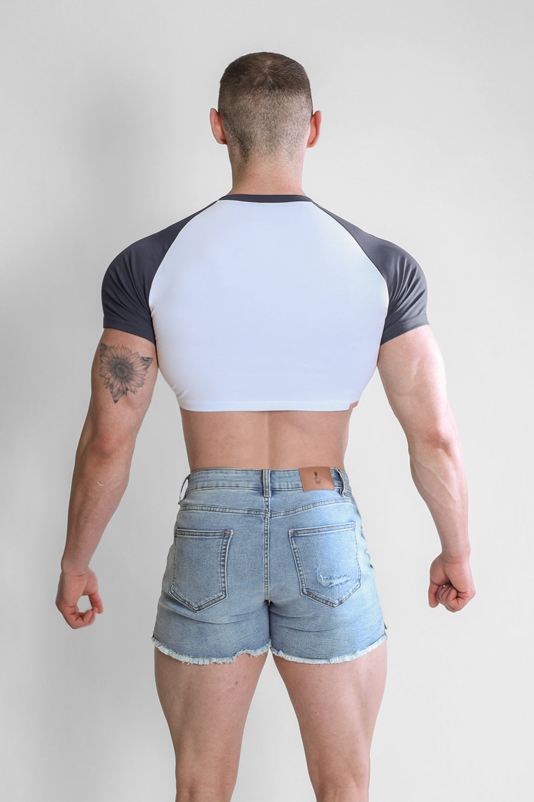 Muscle-Fit Crop Tee - Rebel Bloom