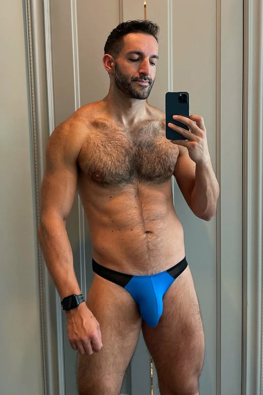 Club-Kid Mesh Bikini Briefs - Royal Blue